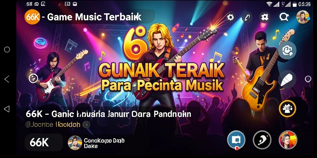 Tampilan gameplay 66K dengan interaksi musik yang seru.