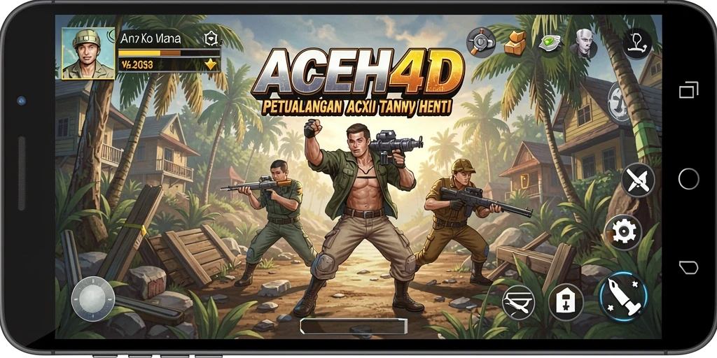 Tampilan gameplay menegangkan dari ACEH4D yang penuh aksi.