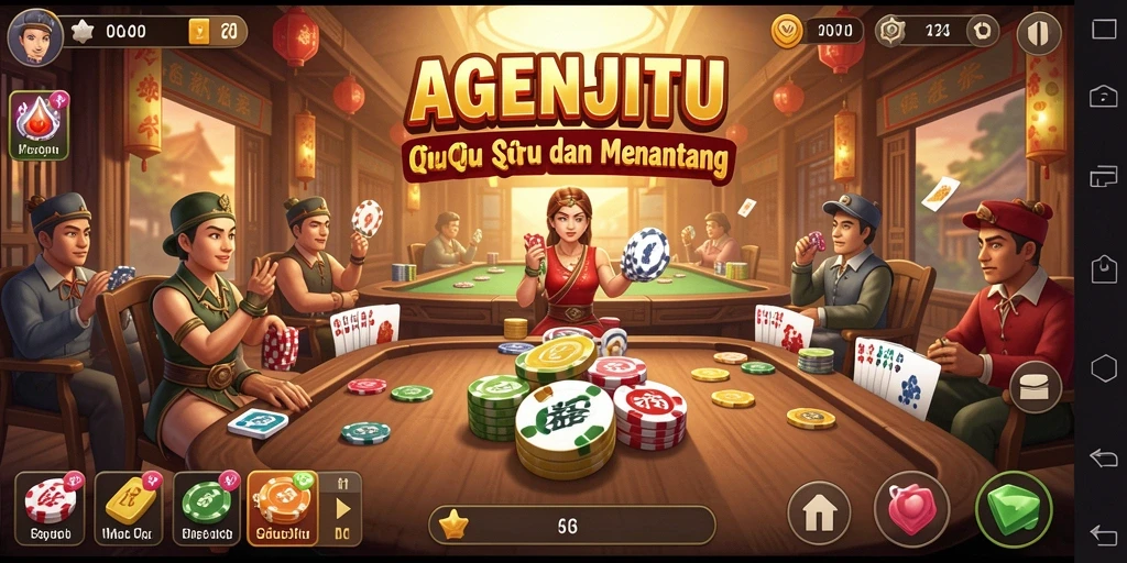 Tampilan gameplay QiuQiu yang menarik dan interaktif.
