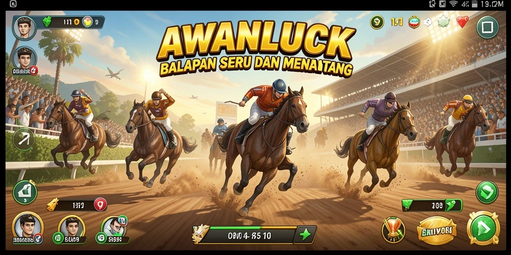 Gameplay seru AWANLUCK dengan variasi lintasan menarik.