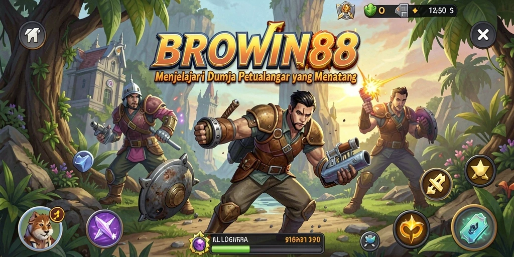 Screenshot gameplay BROWIN88 yang menunjukkan aksi menantang dan eksplorasi.