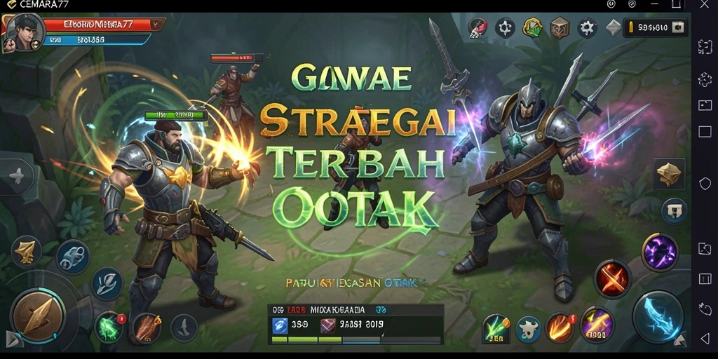 Tangkapan layar utama CEMARA77 menampilkan aksi gameplay strategi yang intens.