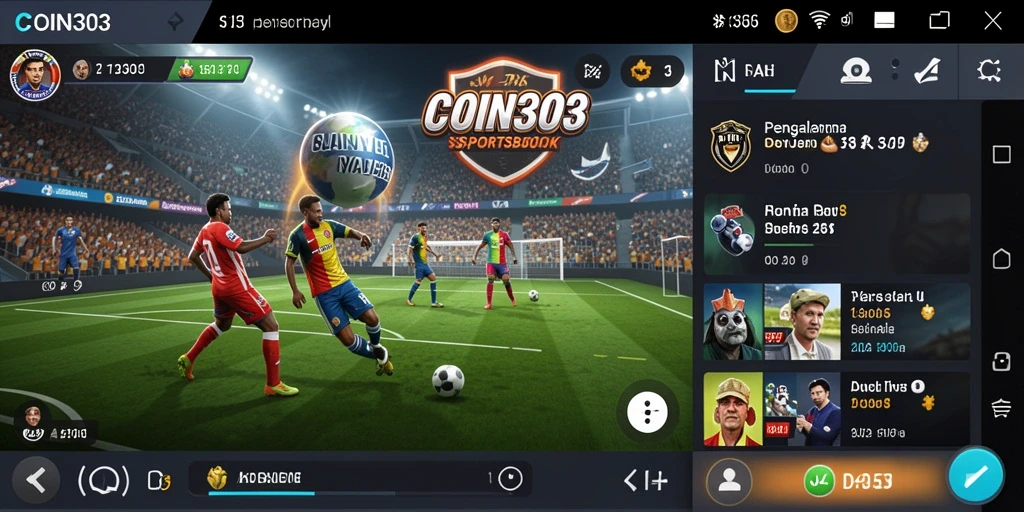 Screenshot gameplay <strong>COIN303</strong> menampilkan antarmuka taruhan yang menarik dan informatif.