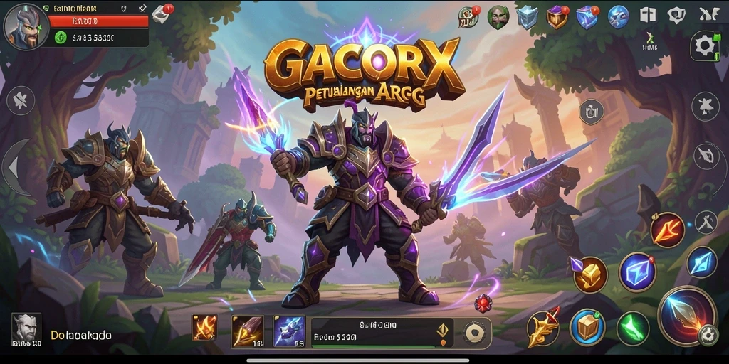 Tampilan gameplay menarik dalam petualangan ARPG GACORX.