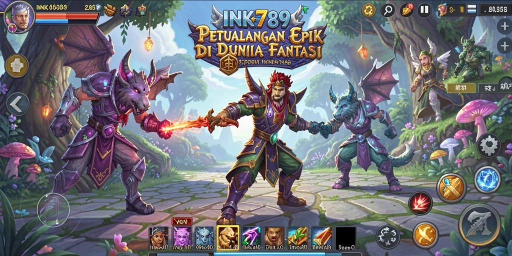Screenshot gameplay dari INK789 menunjukkan aksi seru dan grafik menakjubkan.