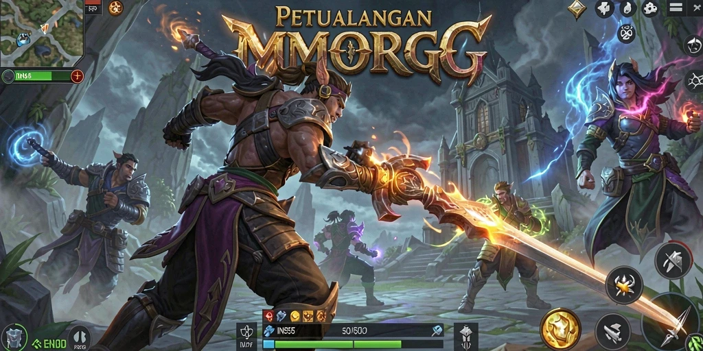 Screenshot gameplay <strong>INS55</strong> menunjukkan aksi seru dalam petualangan MMORPG.