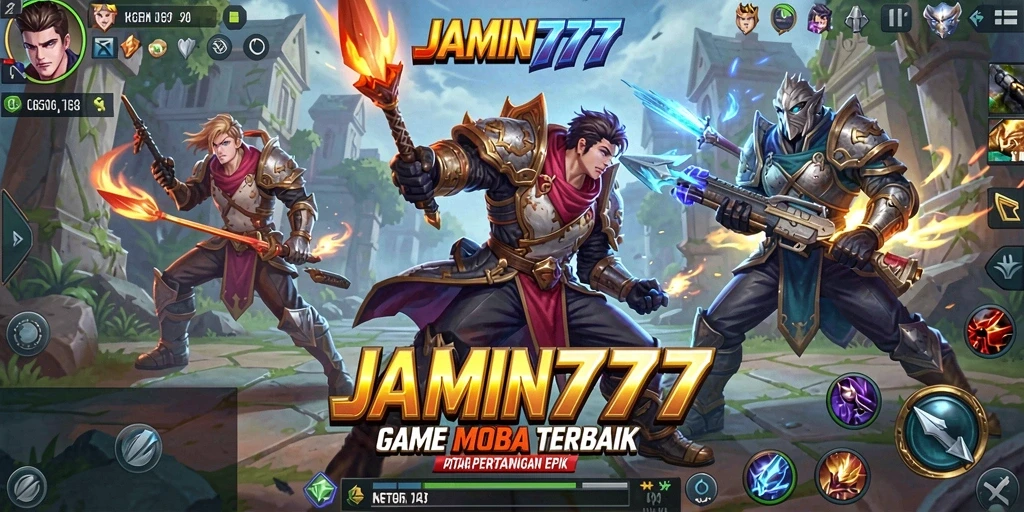 Tangkapan layar mendebarkan dari gameplay MOBA JAMIN777 yang menampilkan aksi tim.