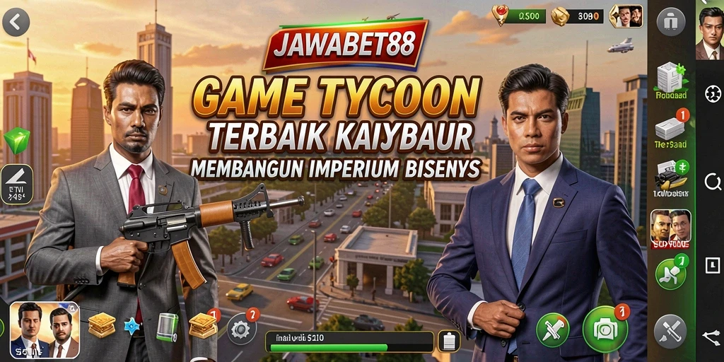 Tangkapan layar utama dari gameplay <strong>JAWABET88</strong> menampilkan strategi bisnis yang seru.