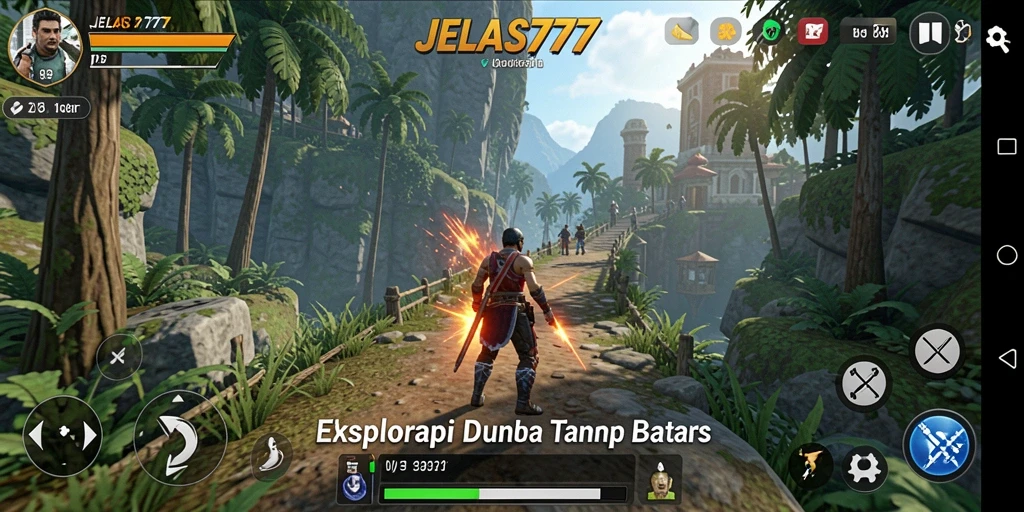 Tampilan gameplay JELAS777 yang menakjubkan dalam dunia terbuka.