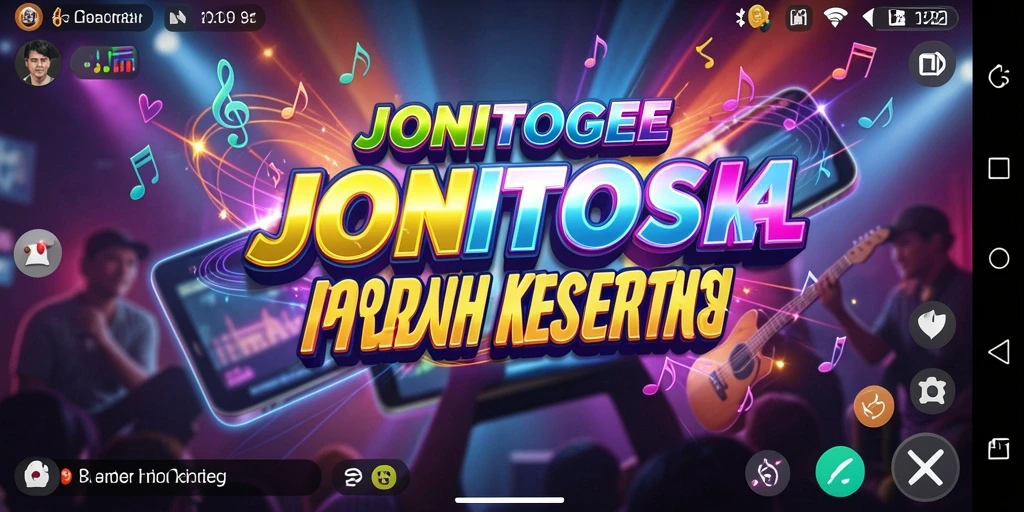 Tampilan gameplay seru JONITOGEL dengan interaksi musik yang menarik.