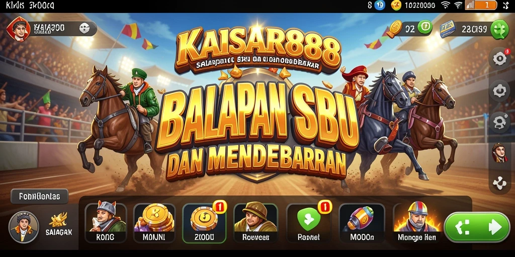 Screenshot utama KAISAR888 menampilkan aksi balap yang memukau.