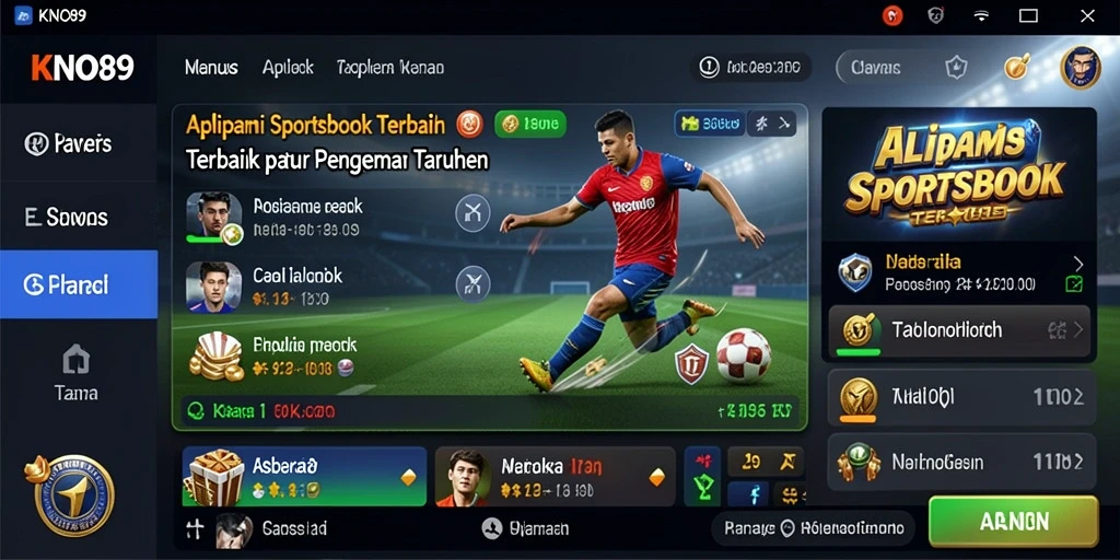 Tampilan gameplay Sportsbook yang mengesankan dan interaktif.