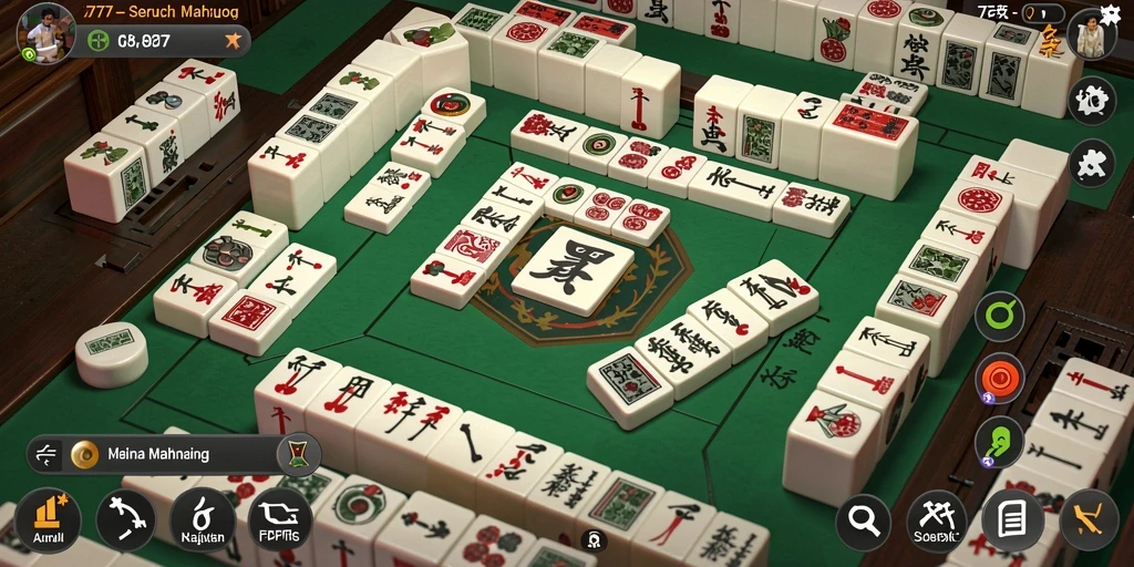 Tangkapan layar menunjukkan gameplay seru L777 dalam permainan Mahjong.