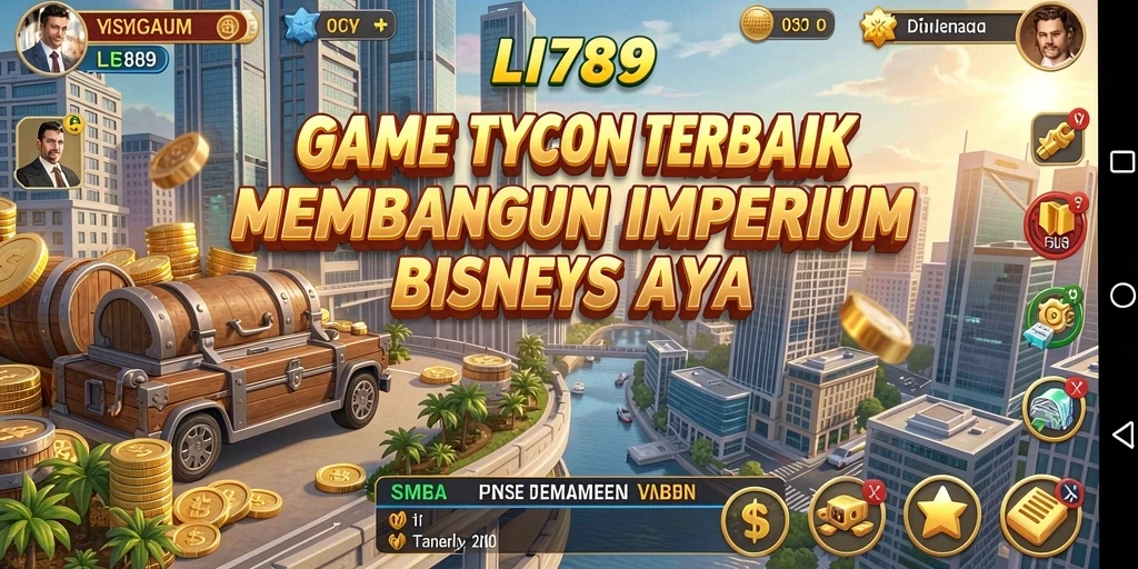 Tampilan gameplay LI789 dengan bisnis yang sedang berkembang.