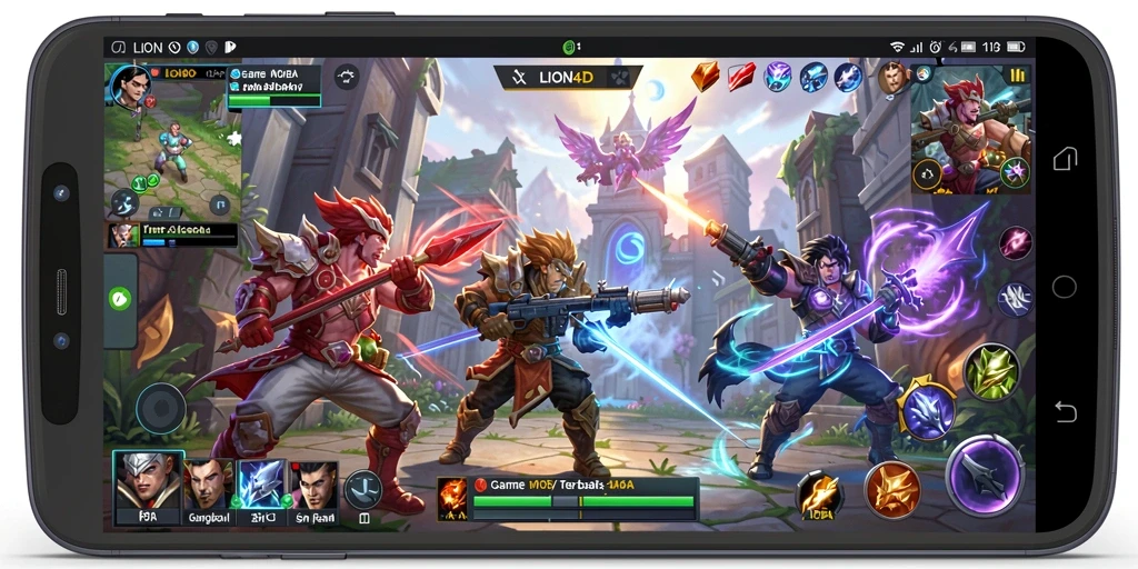 Tampilan gameplay LION4D yang menarik dan dinamis di arena pertarungan.