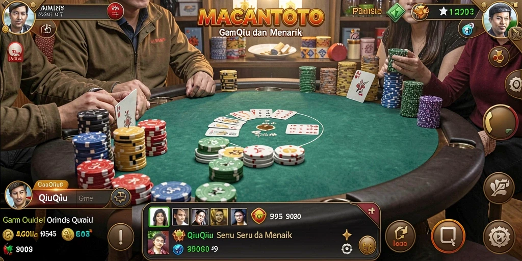 Tangkapan layar gameplay QiuQiu yang mengasyikkan di MACANTOTO.