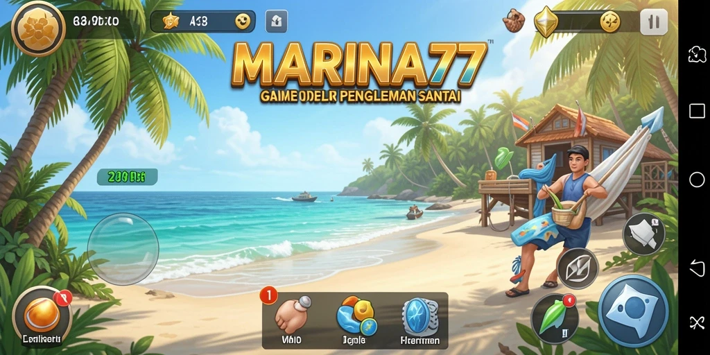 Screenshot gameplay MARINA77 menampilkan suasana santai di dunia Idle.