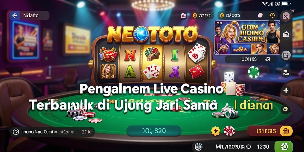 Screenshot gameplay NEOTOTO yang menunjukkan dealer dan interaksi pemain.