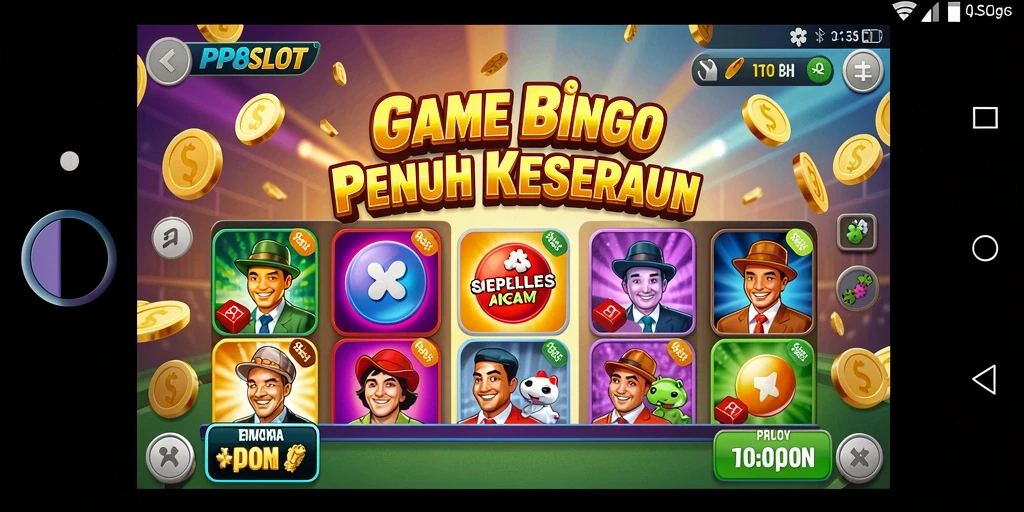 Tampilan gameplay Bingo yang penuh warna dan menarik dari PP8SLOT.