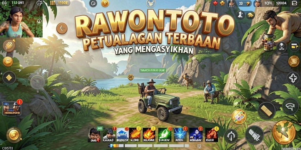 Screenshot menampilkan petualangan seru dalam dunia terbuka RAWONTOTO.