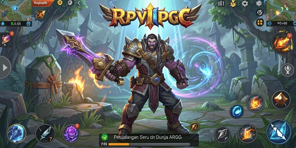 Tangkapan layar RPVIP6 menampilkan aksi pertempuran seru dalam gameplay ARPG.