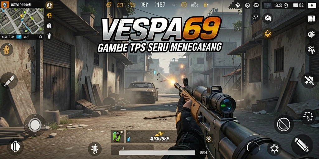 Screenshot gameplay VESPA69 menampilkan momen seru di medan perang.
