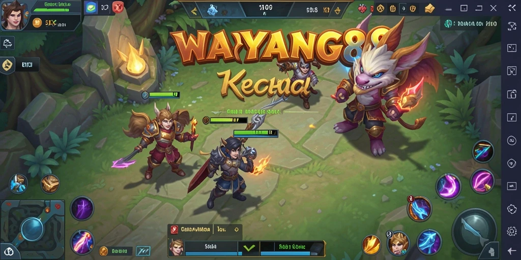Gameplay seru WAYANG88 dengan aksi MOBA yang menegangkan.