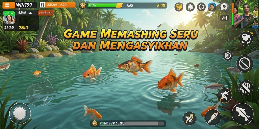 Tampilan gameplay WIN199 dengan aksi memancing yang mendebarkan.