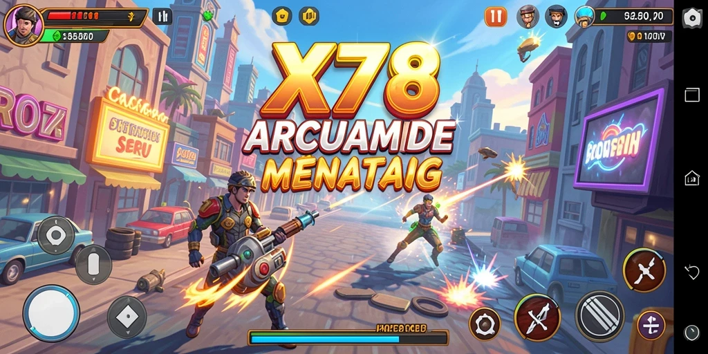 Screenshot X78 menampilkan gameplay Arcade yang seru dan dinamis.