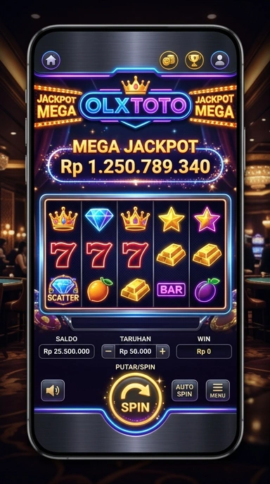 Tampilan utama aplikasi olxtoto yang menarik.
