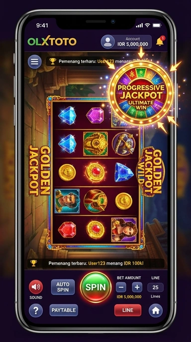 Halaman kategori aplikasi olxtoto yang mudah dinavigasi.